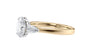 Oval & Pear Cut 3 Stone Diamond Engagement Ring