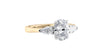 Oval & Pear Cut 3 Stone Diamond Engagement Ring