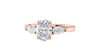 Oval & Pear Cut 3 Stone Diamond Engagement Ring