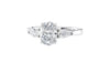 Oval & Pear Cut 3 Stone Diamond Engagement Ring