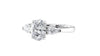 Oval & Pear Cut 3 Stone Diamond Engagement Ring