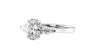 Oval & Pear Cut 3 Stone Diamond Engagement Ring