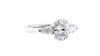 Oval & Pear Cut 3 Stone Diamond Engagement Ring