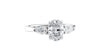 Oval & Pear Cut 3 Stone Diamond Engagement Ring