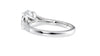 Oval Solitaire Half Set Split Diamond Band Engagement Ring