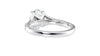 Oval Solitaire Half Set Split Diamond Band Engagement Ring