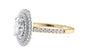 Oval Double Halo Diamond Band Engagement Ring
