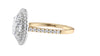 Oval Double Halo Diamond Band Engagement Ring