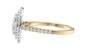 Oval Double Halo Diamond Band Engagement Ring