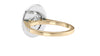 Oval Double Halo Diamond Band Engagement Ring