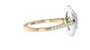 Oval Double Halo Diamond Band Engagement Ring