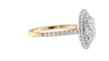 Oval Double Halo Diamond Band Engagement Ring