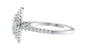 Oval Double Halo Diamond Band Engagement Ring
