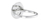 Oval Double Halo Diamond Band Engagement Ring