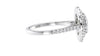 Oval Double Halo Diamond Band Engagement Ring