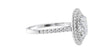 Oval Double Halo Diamond Band Engagement Ring