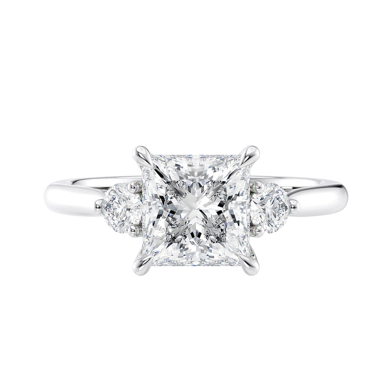 Princess Cut Classic Stone Diamond Engagement Ring For Sale