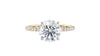 Round Solitaire Diamond Band Engagement Ring