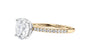 Round Solitaire Diamond Band Engagement Ring