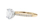 Round Solitaire Diamond Band Engagement Ring
