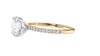 Round Solitaire Diamond Band Engagement Ring