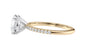 Round Solitaire Diamond Band Engagement Ring