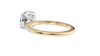 Round Solitaire Diamond Band Engagement Ring