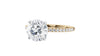 Round Solitaire Diamond Band Engagement Ring