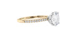 Round Solitaire Diamond Band Engagement Ring