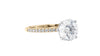 Round Solitaire Diamond Band Engagement Ring