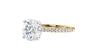 Round Solitaire Diamond Band Engagement Ring