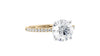 Round Solitaire Diamond Band Engagement Ring