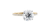 Round Solitaire Diamond Band Engagement Ring