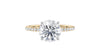 Round Solitaire Diamond Band Engagement Ring