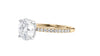 Round Solitaire Diamond Band Engagement Ring