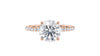 Round Solitaire Diamond Band Engagement Ring