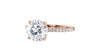 Round Solitaire Diamond Band Engagement Ring