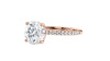 Round Solitaire Diamond Band Engagement Ring