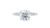 Round Solitaire Diamond Band Engagement Ring