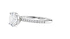 Round Solitaire Diamond Band Engagement Ring