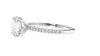 Round Solitaire Diamond Band Engagement Ring