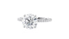 Round Solitaire Diamond Band Engagement Ring