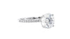 Round Solitaire Diamond Band Engagement Ring