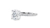 Round Solitaire Diamond Band Engagement Ring