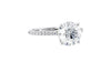 Round Solitaire Diamond Band Engagement Ring