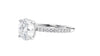 Round Solitaire Diamond Band Engagement Ring