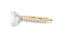 Oval Solitaire Slim Diamond Band Engagement Ring