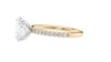 Oval Solitaire Slim Diamond Band Engagement Ring