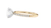 Oval Solitaire Slim Diamond Band Engagement Ring