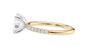 Oval Solitaire Slim Diamond Band Engagement Ring